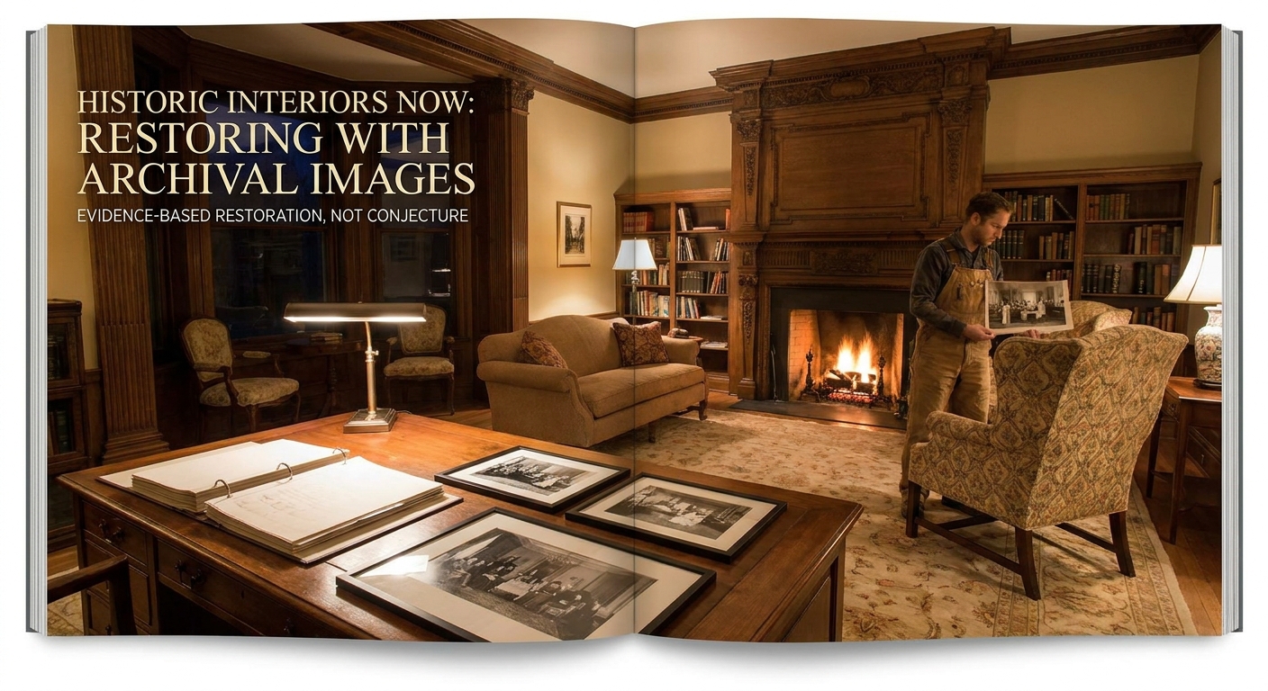 Why archival photographs help restore historic interiors without guesswork